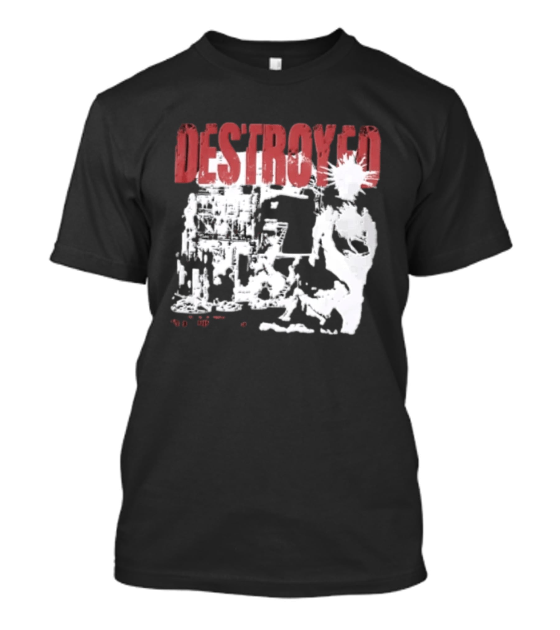 Sacred Reich Destroyed 1993 Ruined Building Spiky Figure T-Shirt
