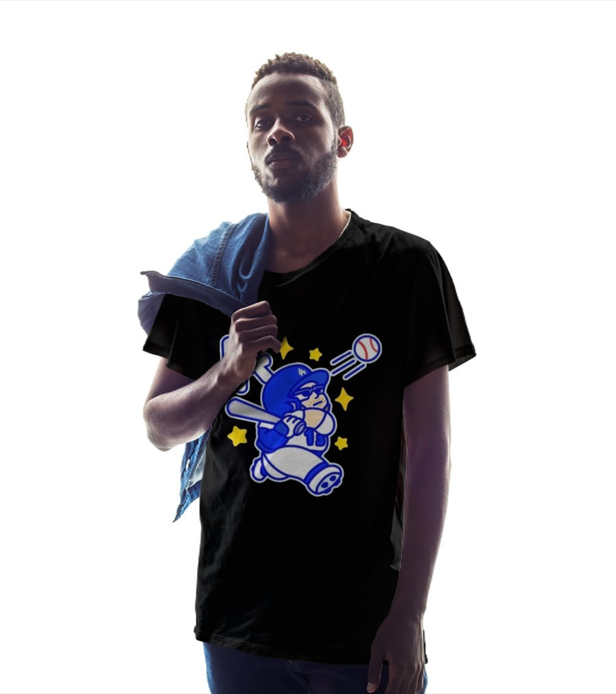 LA Dodgers No 15 Cartoon Player Baseball T-Shirt