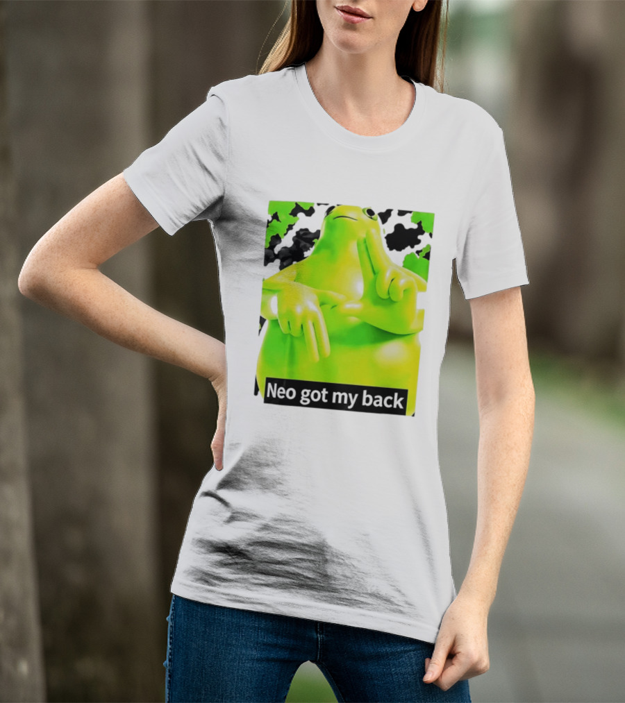 Neo Got My Back Green Frog Meme T-Shirt