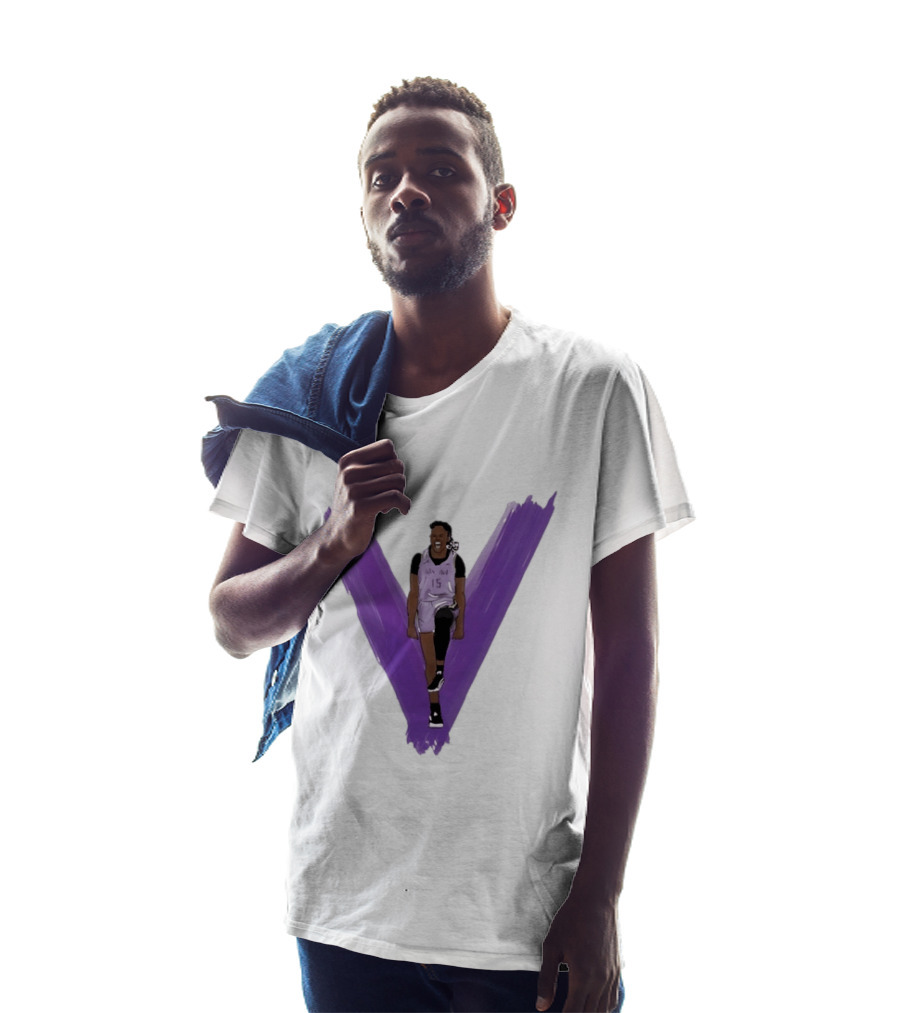 Tiffany Hayes Los Angeles Sparks 15 WNBA Basketball Player Purple V T-Shirt