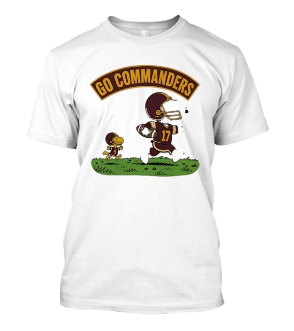Go Commanders Snoopy Woodstock Football Number 17 Collaboration With Washington Commanders T-Shirt