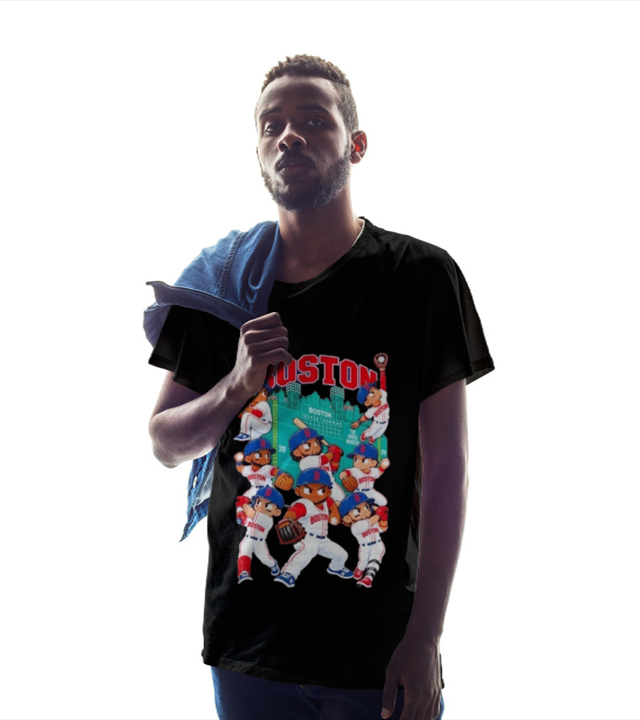 Boston Red Sox Fenway Park Animated Characters 2026 Postseason T-Shirt