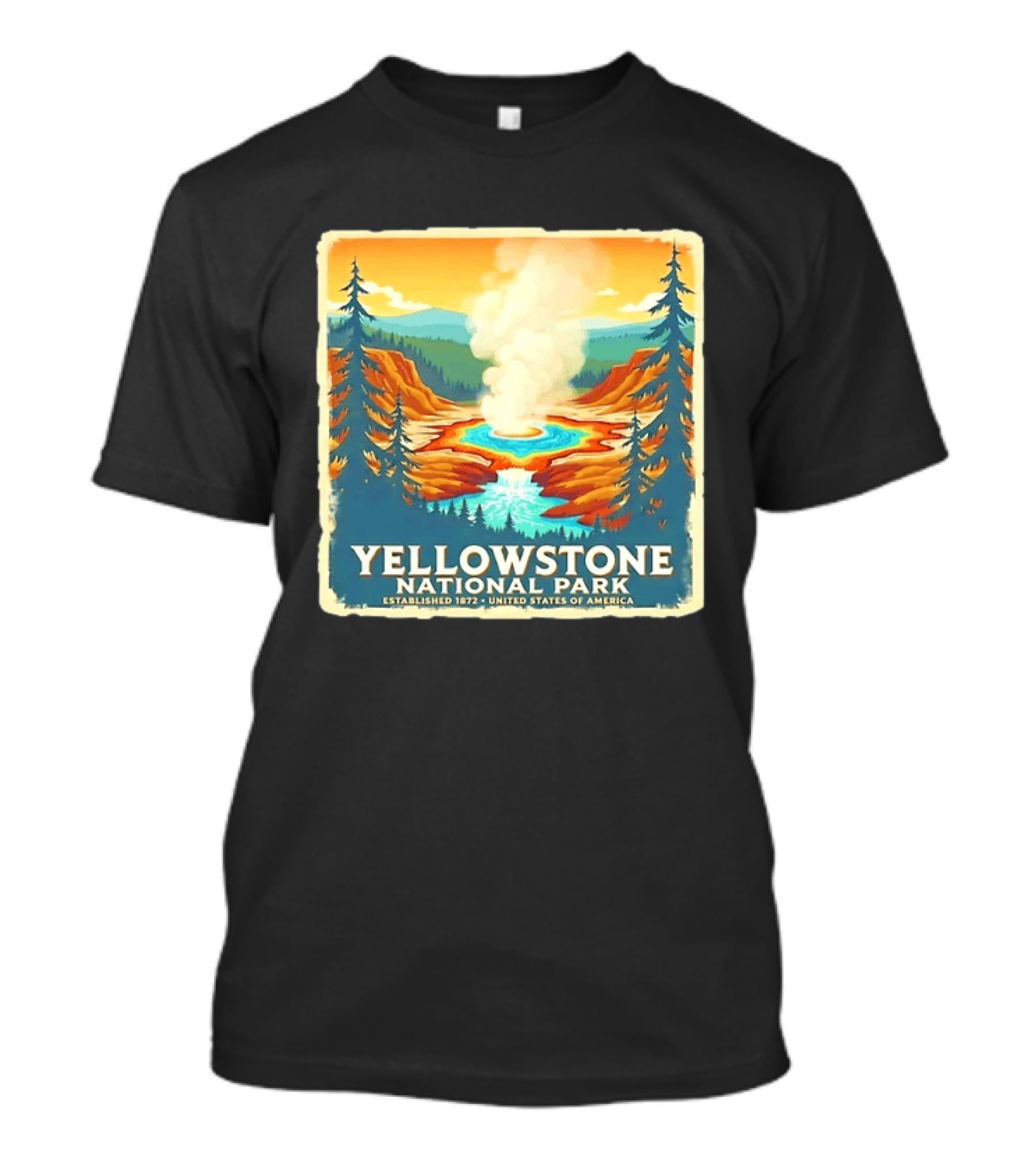 Yellowstone National Park Established 1872 United States Of America T-Shirt