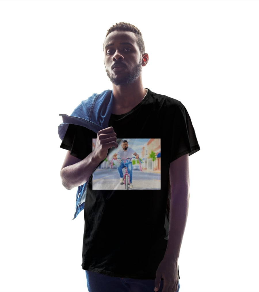 Virat Kohli Riding A Small Bicycle Cricket T-Shirt