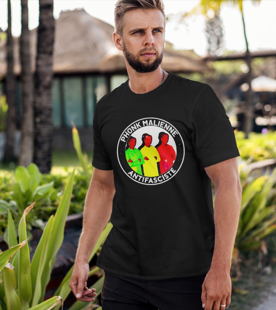 Phonk Malienne Antifasciste Music Mali Circle T-Shirt