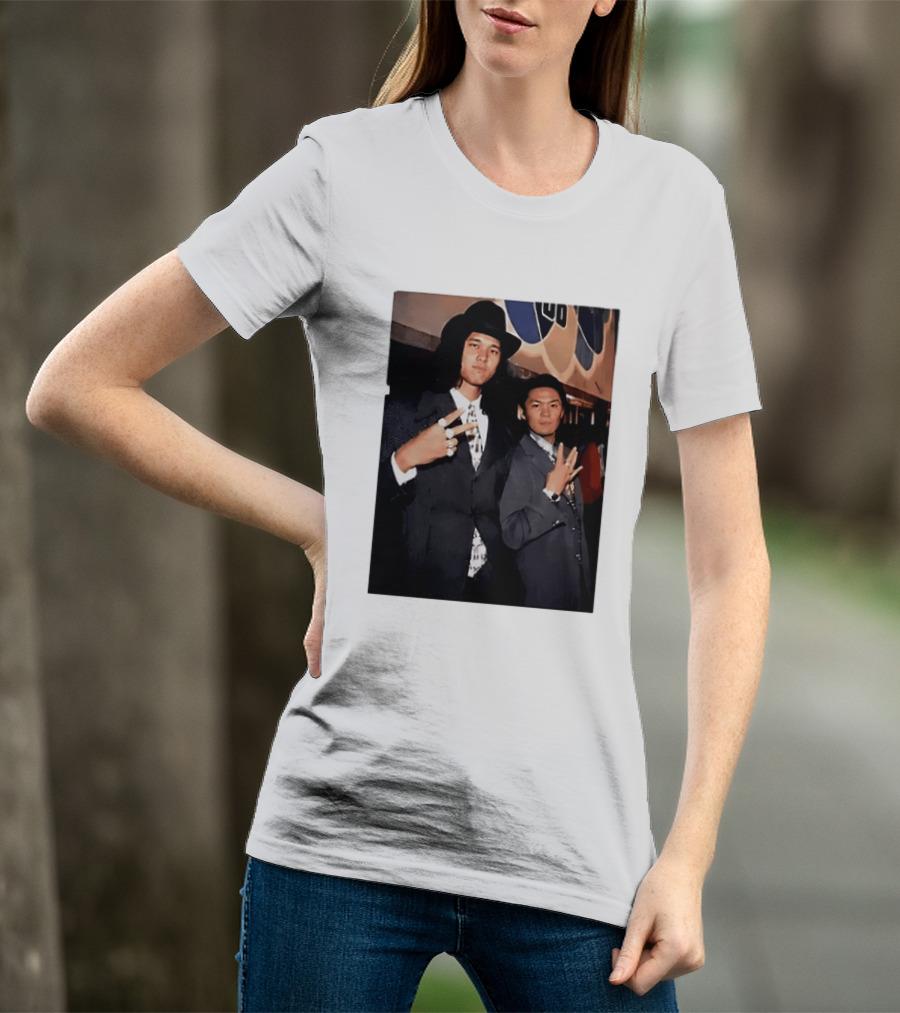 Shohei Ohtani And Ippei Mizuhara Cubbies Style Polaroid T-Shirt