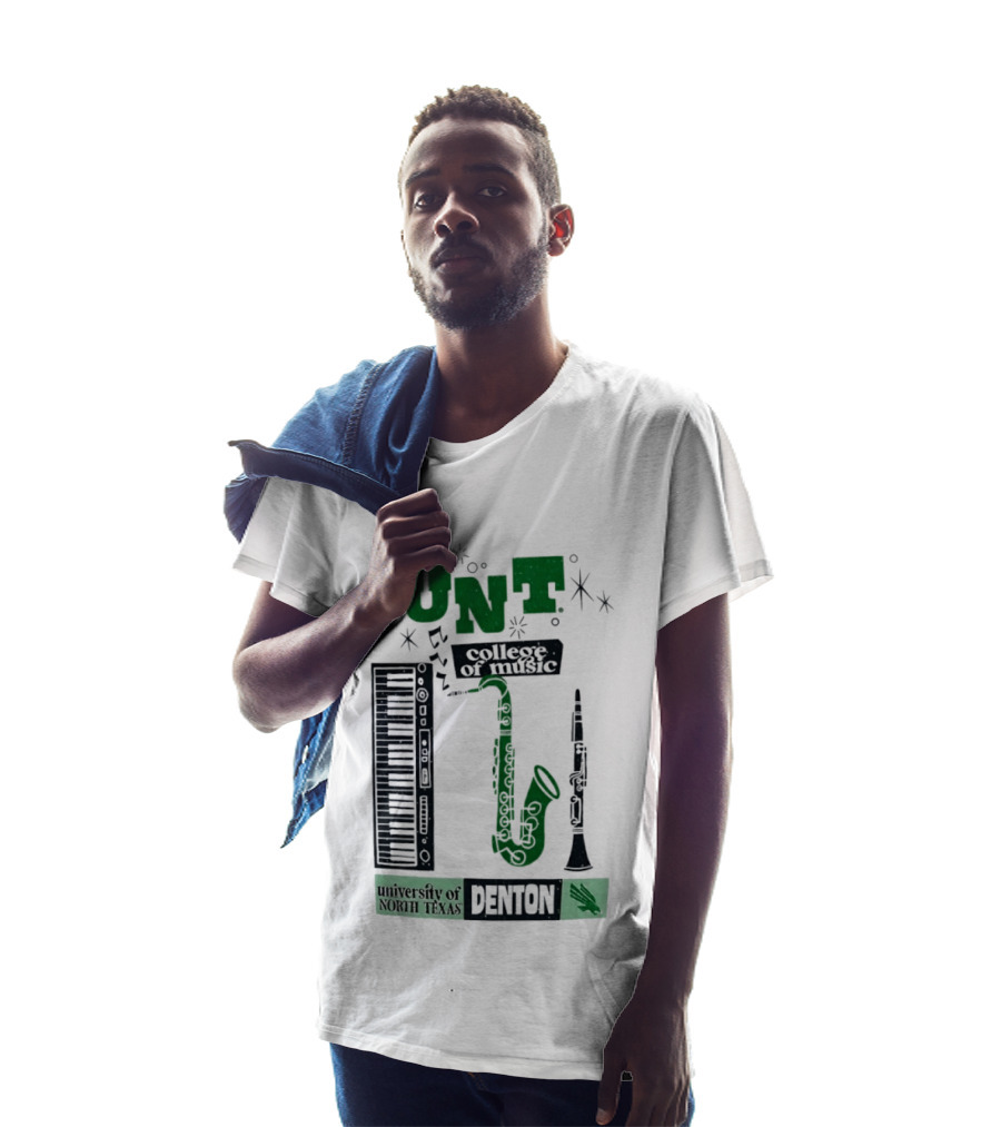 UNT College Of Music University Of North Texas Denton Music Instruments T-Shirt