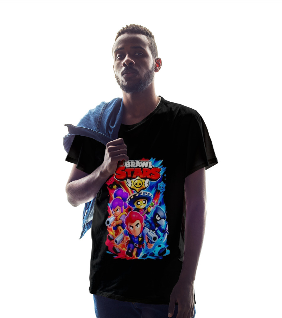 Brawl Stars Characters Action Group Gaming Showdown T-Shirt