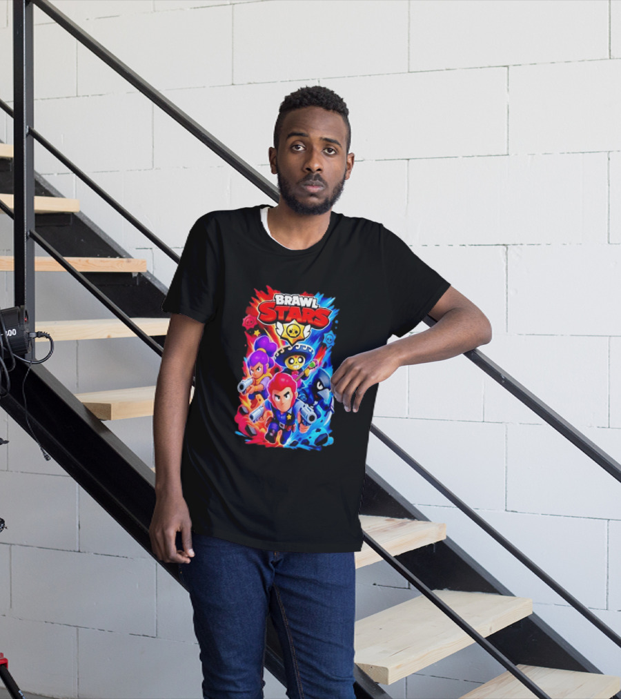 Brawl Stars Characters Action Group Gaming Showdown T-Shirt