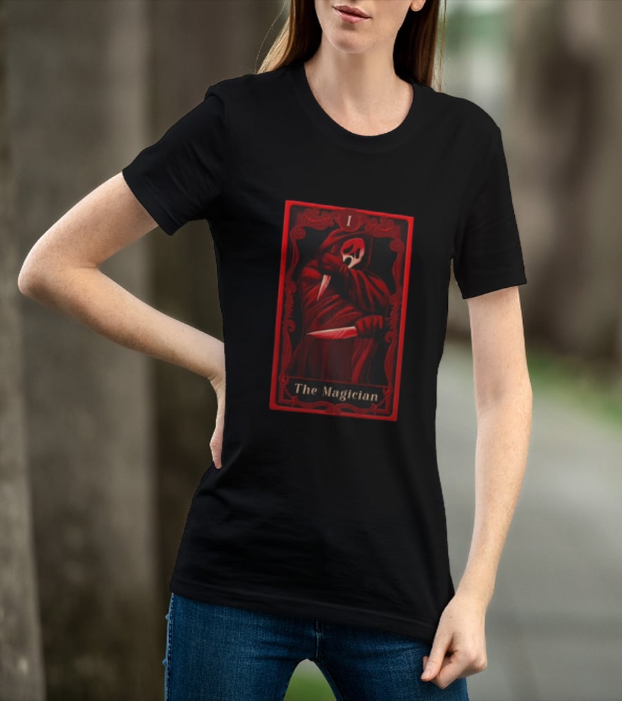 Ghostface Tarot Card The Magician Horror Scream T-Shirt