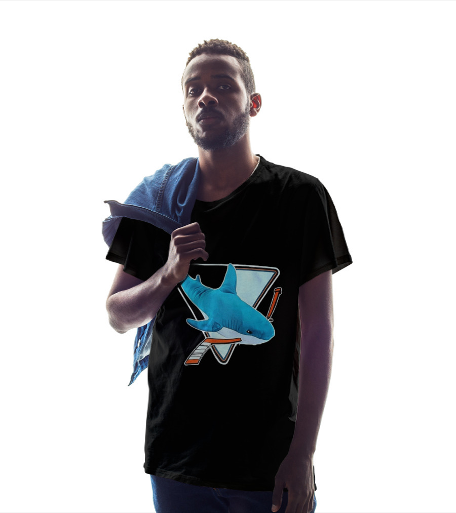 San Jose Sharks Hockey Stick Triangle Plush Toy T-Shirt