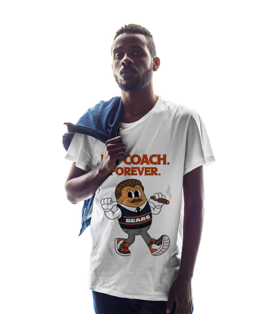 Chicago Bears Mike Ditka Da Coach Forever Iconic Cartoon Character Smoking Cigar T-Shirt