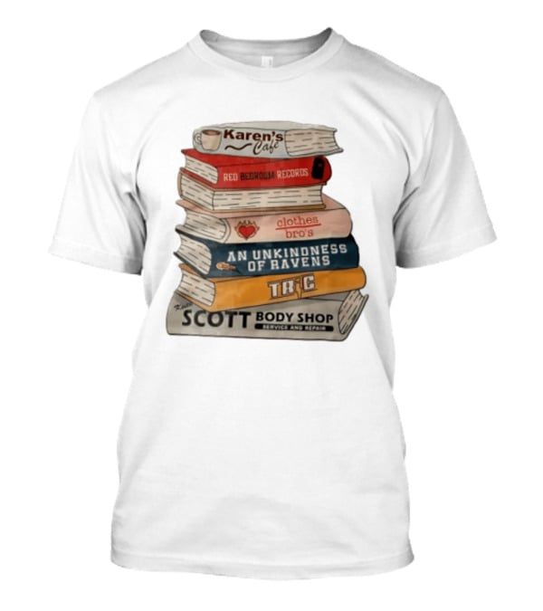 Karen's Cafe Red Bedroom Records Clothes Bros An Unkindness Of Ravens TRIC Keith Scott Body Shop T-Shirt