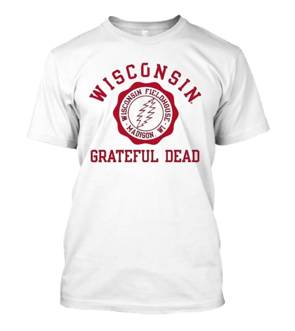 Wisconsin Fieldhouse Madison WI Grateful Dead Lightning Bolt T-Shirt