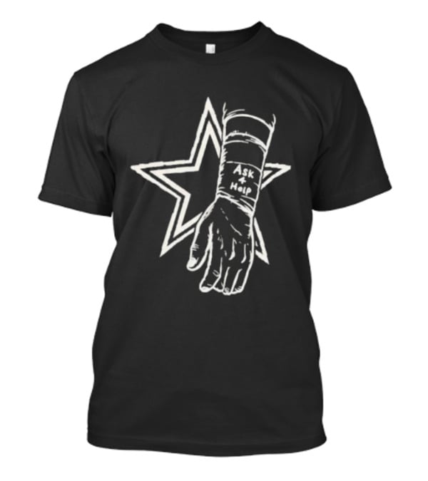 Ask 4 Help Star Hand Mental Health Awareness T-Shirt