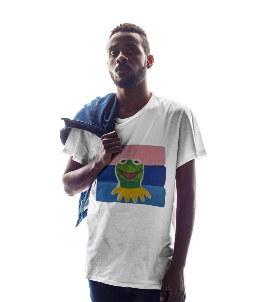 Kermit The Frog On Bisexual Pride Flag LGBTQ T-Shirt