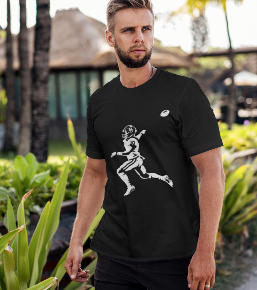 Oklahoma Sooners NCAA Football 10 Throwing Player White T-Shirt