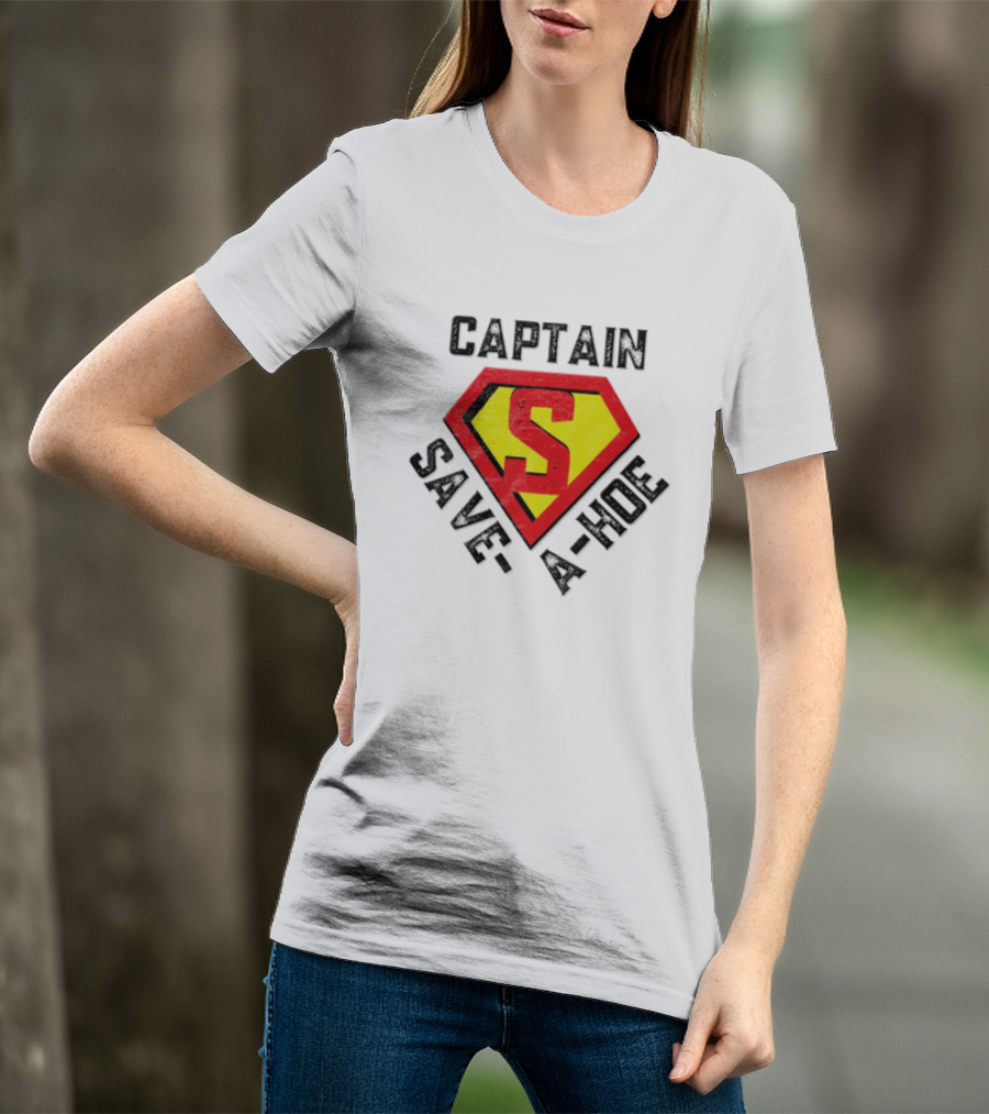 Captain Save A Hoe Superhero Emblem S T-Shirt