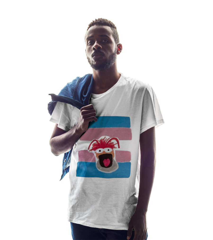 Pepe The King Prawn Muppets Transgender Pride Trans Flag T-Shirt