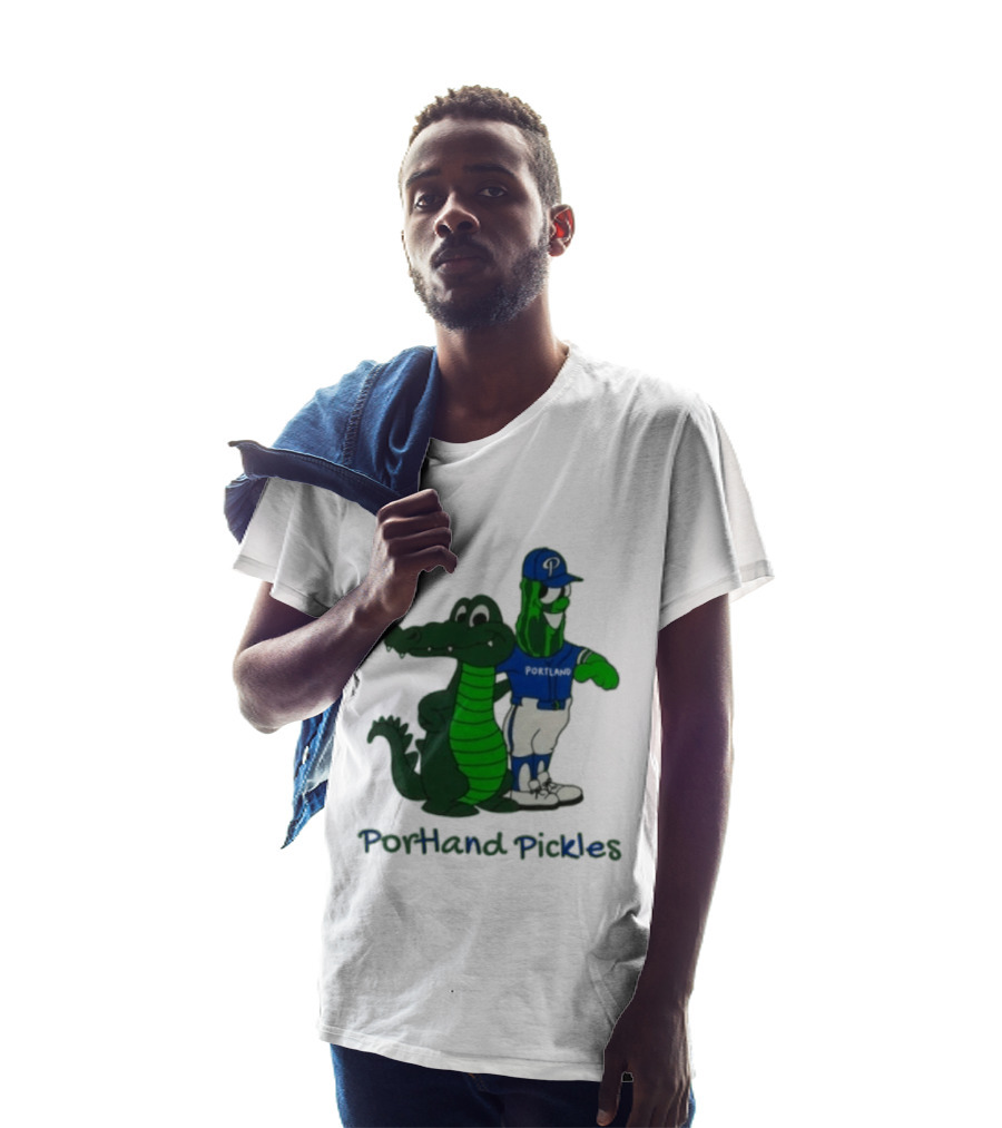 Portland Pickles And Gator Baseball Team Mascots T-Shirt