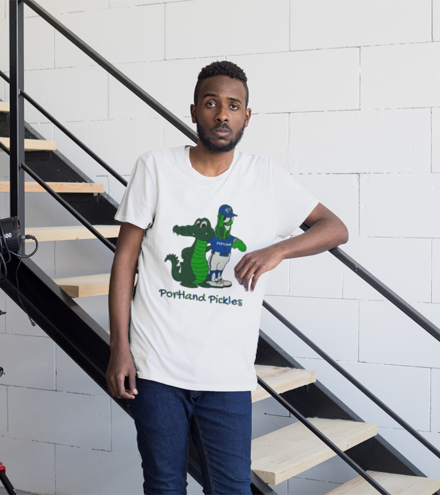 Portland Pickles And Gator Baseball Team Mascots T-Shirt