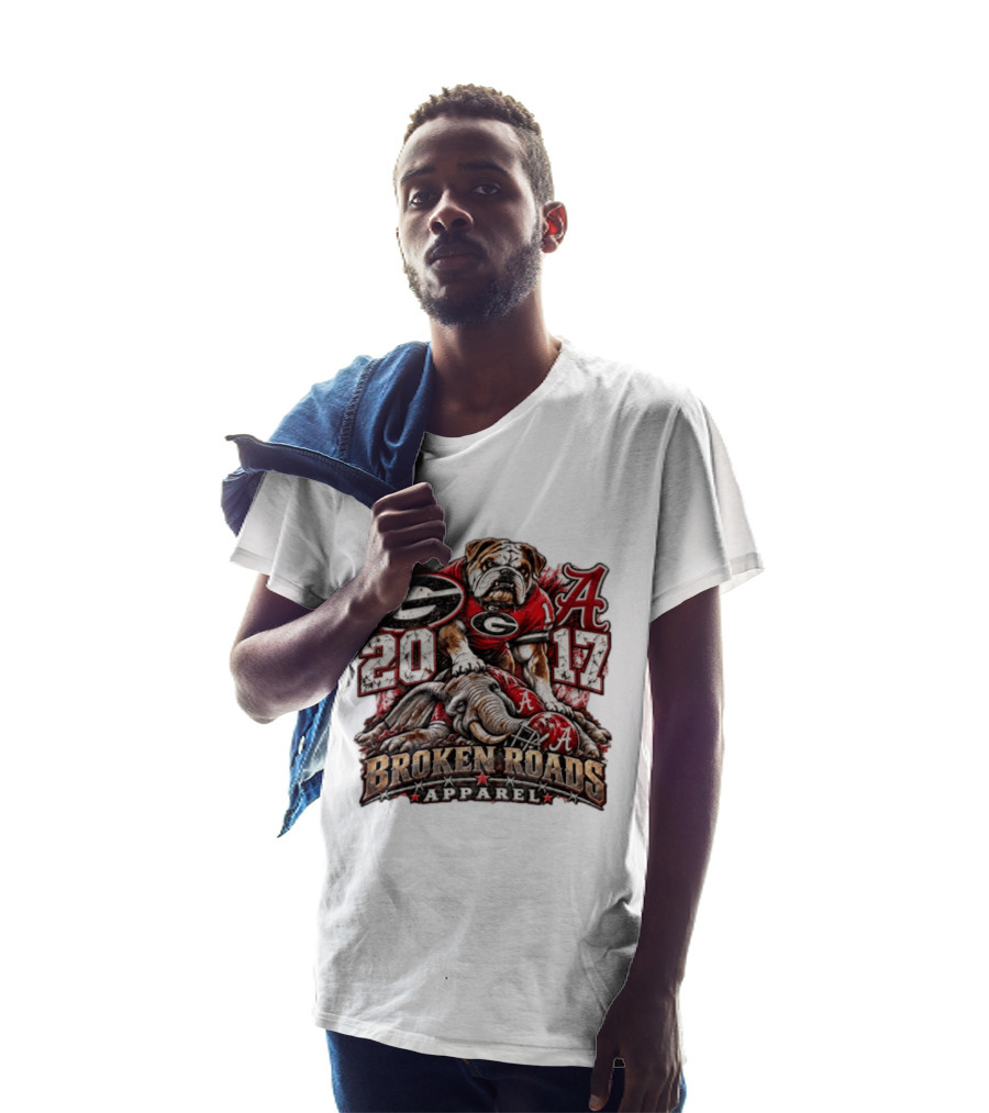 Georgia Bulldogs Vs Alabama 2017 Broken Roads Apparel Vintage Rivalry T-Shirt