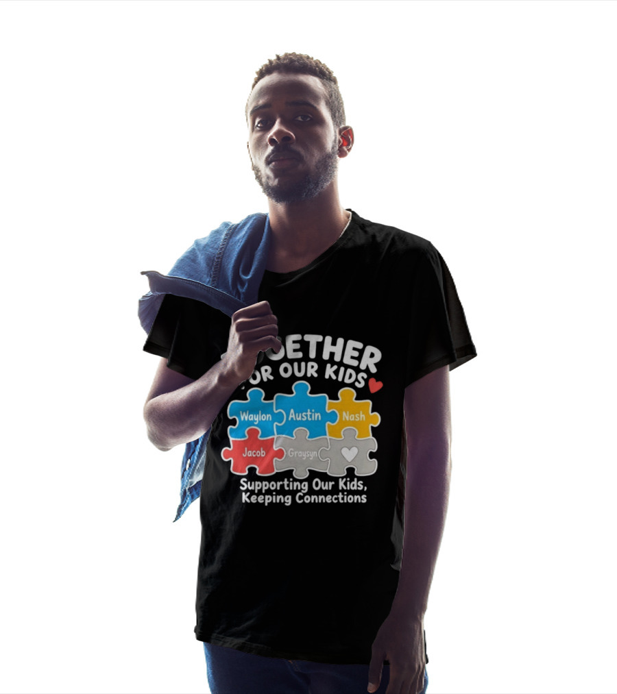 Together For Our Kids Waylon Austin Nash Jacob Graysyn Supporting Our Kids Keeping Connections T-Shirt