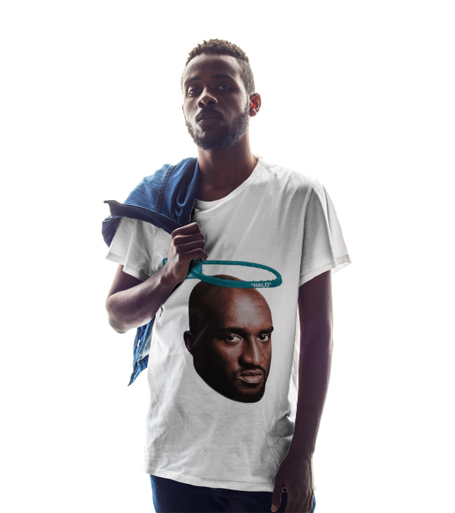 I HATE SNKRS HALO Long Live Virgil Abloh Off White Streetwear T-Shirt