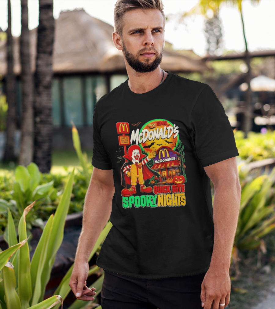McDonald's Ronald McDonald Spooky Nights Quick Bite Since 1940 Over 60 Billion Served T-Shirt