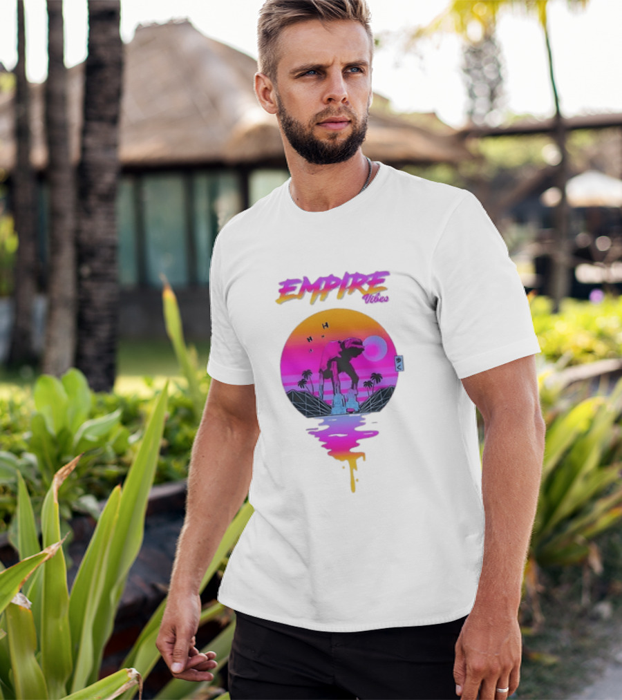Empire Vibes AT AT Walker Star Wars Sunset T-Shirt