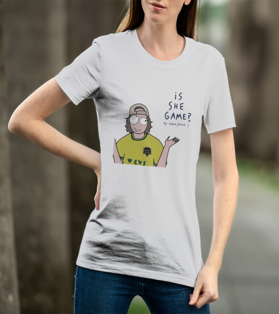 Is She Game Coach Jackie J CVS Soccer Team T-Shirt