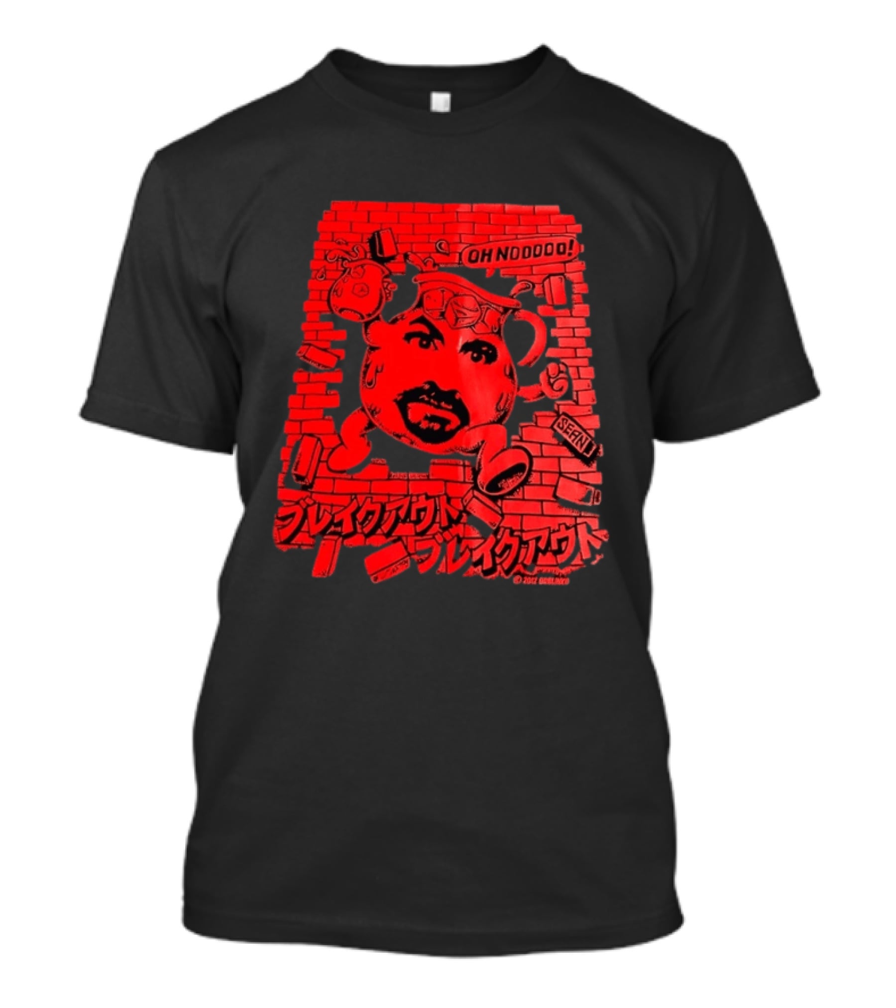 Sean Oh No Breakout Goblinko Kool Aid Brick Wall Face T-Shirt