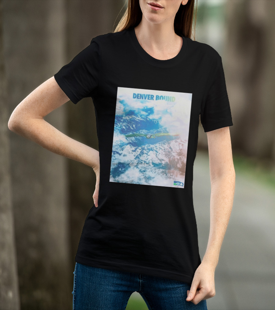 Seattle Seahawks Denver Bound Mountain Flight T-Shirt