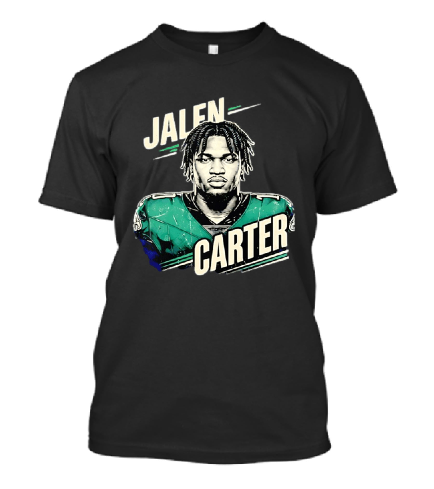 Jalen Carter Philadelphia Eagles Distressed NFL Merchandise T-Shirt