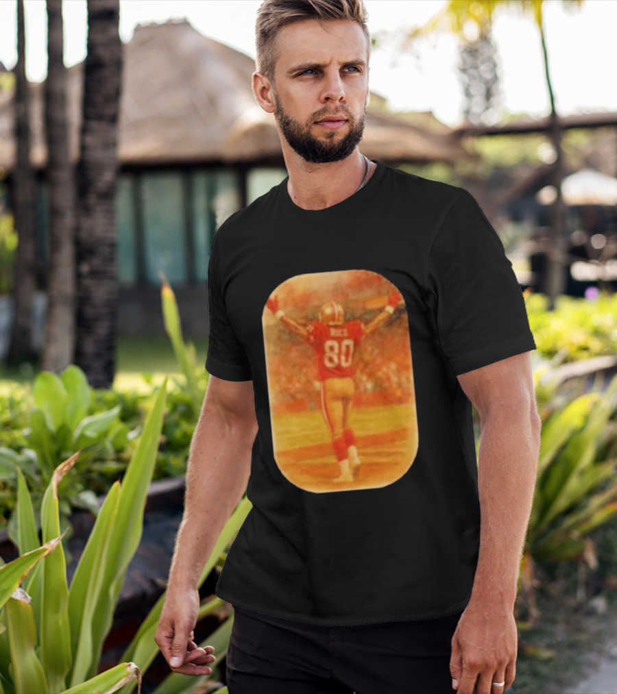 Jerry Rice San Francisco 49ers No 80 Iconic Celebration T-Shirt