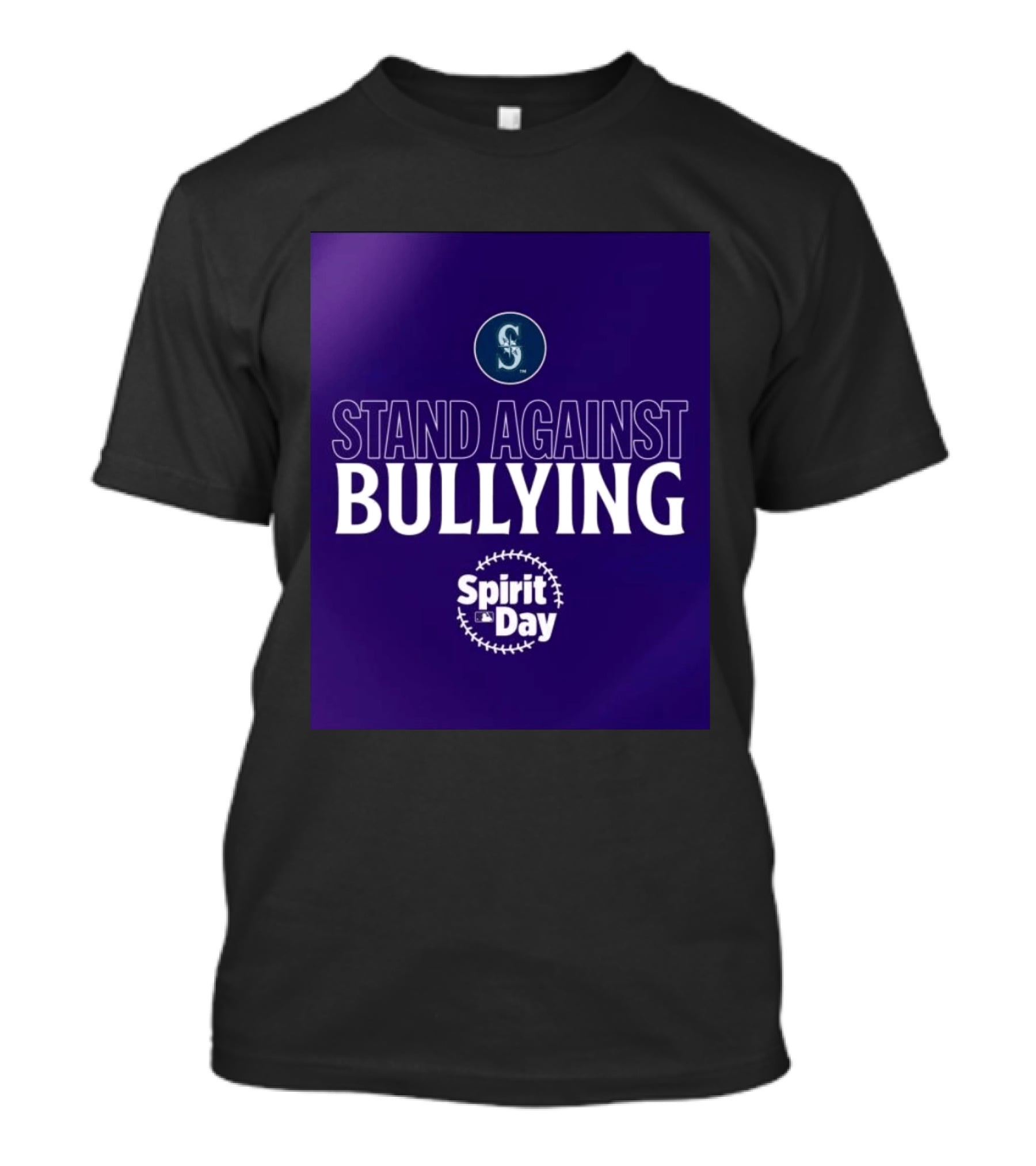 Seattle Mariners Stand Against Bullying Spirit Day T-Shirt