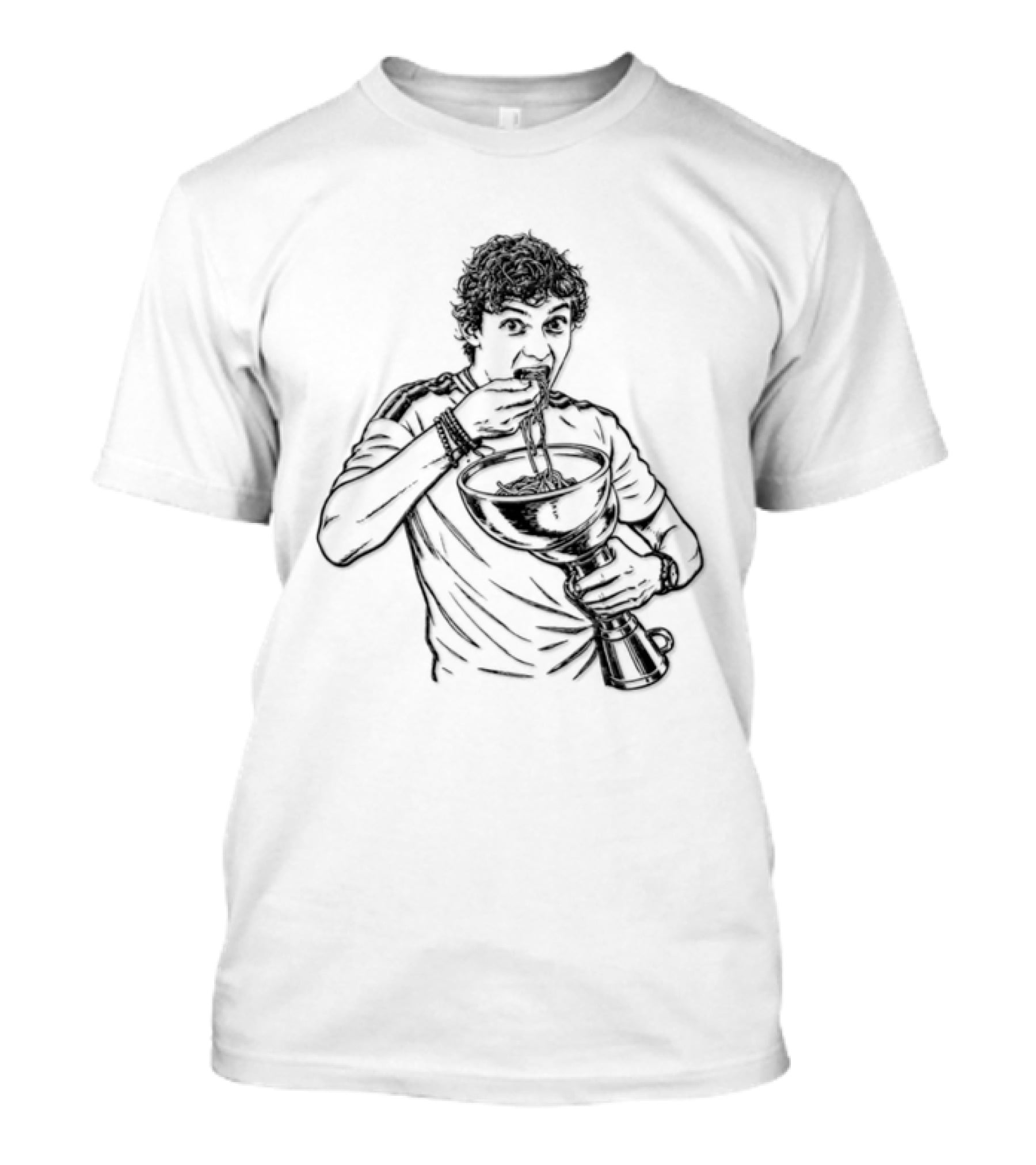 Kimi Italian Racing Pasta Grand Prix Noodles Eating T-Shirt