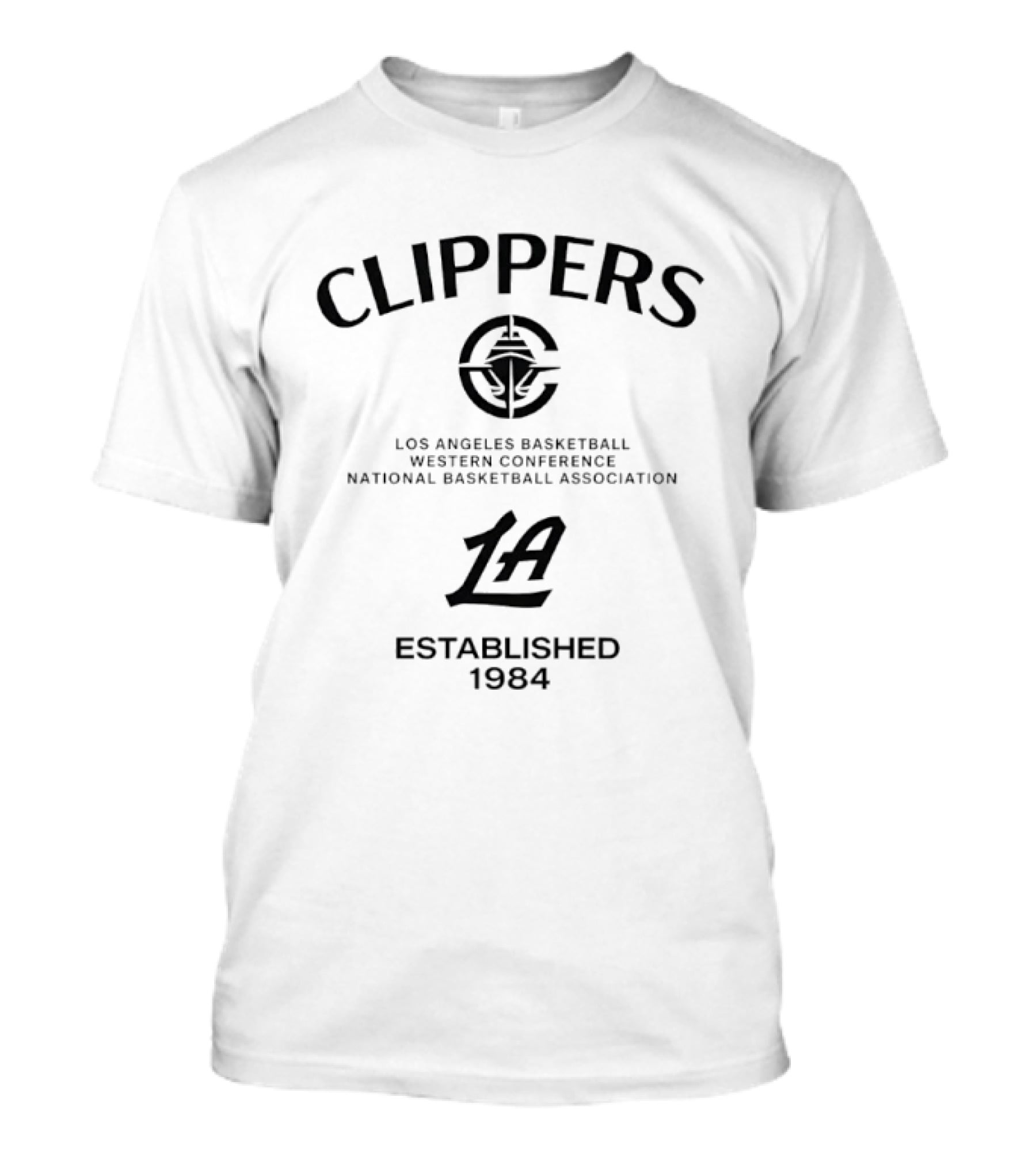 Clippers LA Los Angeles Basketball Western Conference Established 1984 T-Shirt