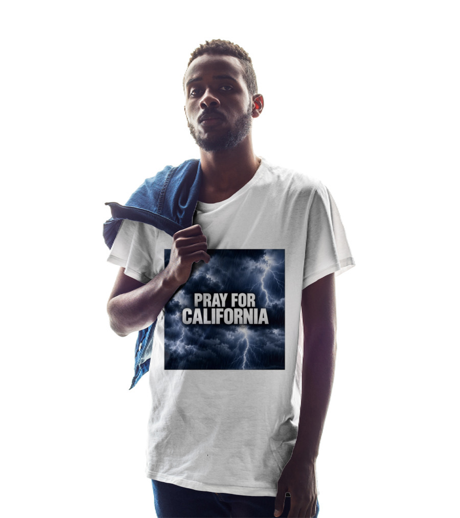Pray For California Thunderstorm Clouds And Lightning T-Shirt