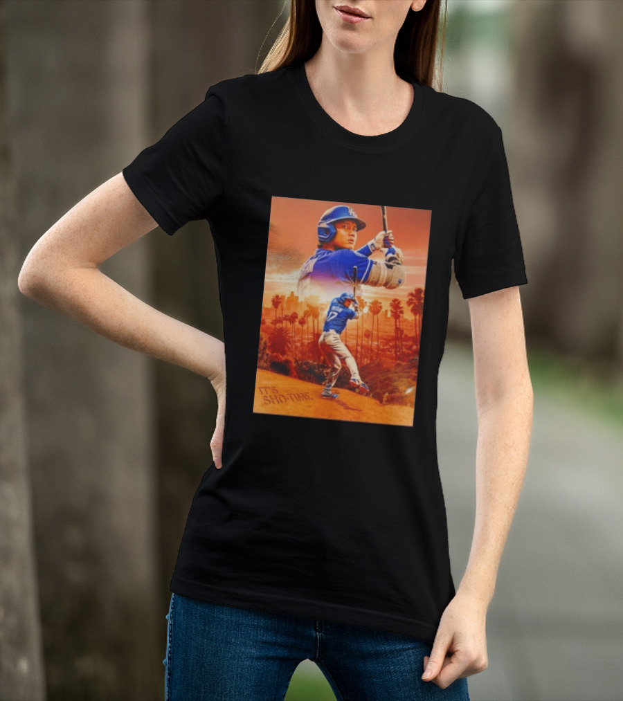 Shohei Ohtani Los Angeles Dodgers It's Sho Time Baseball Legend Urban Sunset T-Shirt