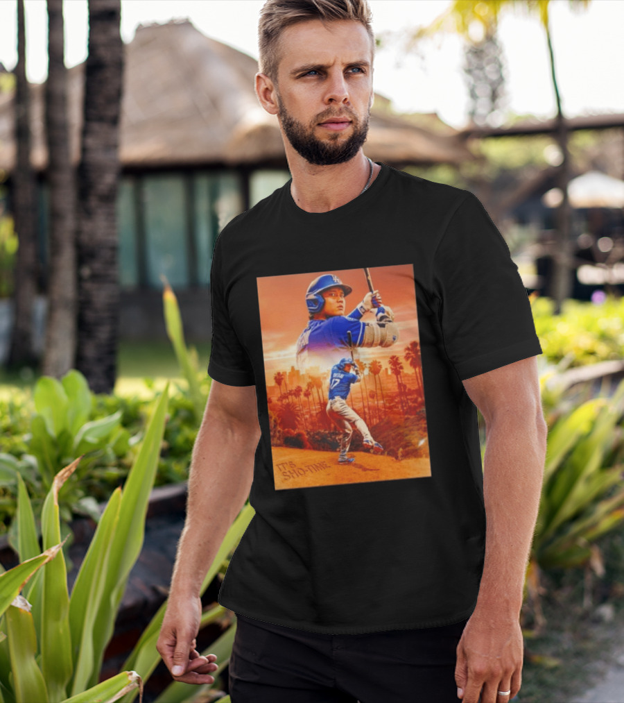 Shohei Ohtani Los Angeles Dodgers It's Sho Time Baseball Legend Urban Sunset T-Shirt