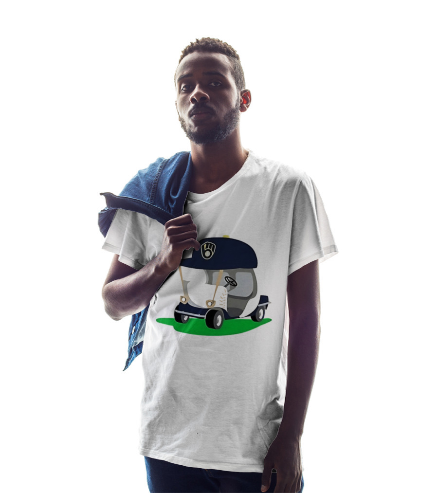 Milwaukee Brewers Golf Cart MLB Baseball Cap Logo Accessory T-Shirt