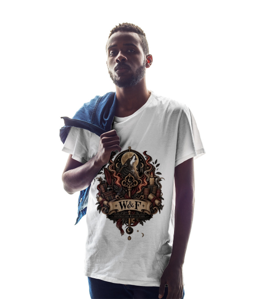 W&F Restricted Collection Wolf And Key Mystical T-Shirt