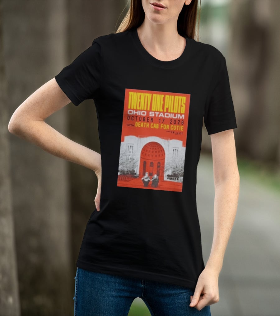 Twenty One Pilots Ohio Stadium October 17 2026 Concert With Death Cab For Cutie And Emigrace T-Shirt