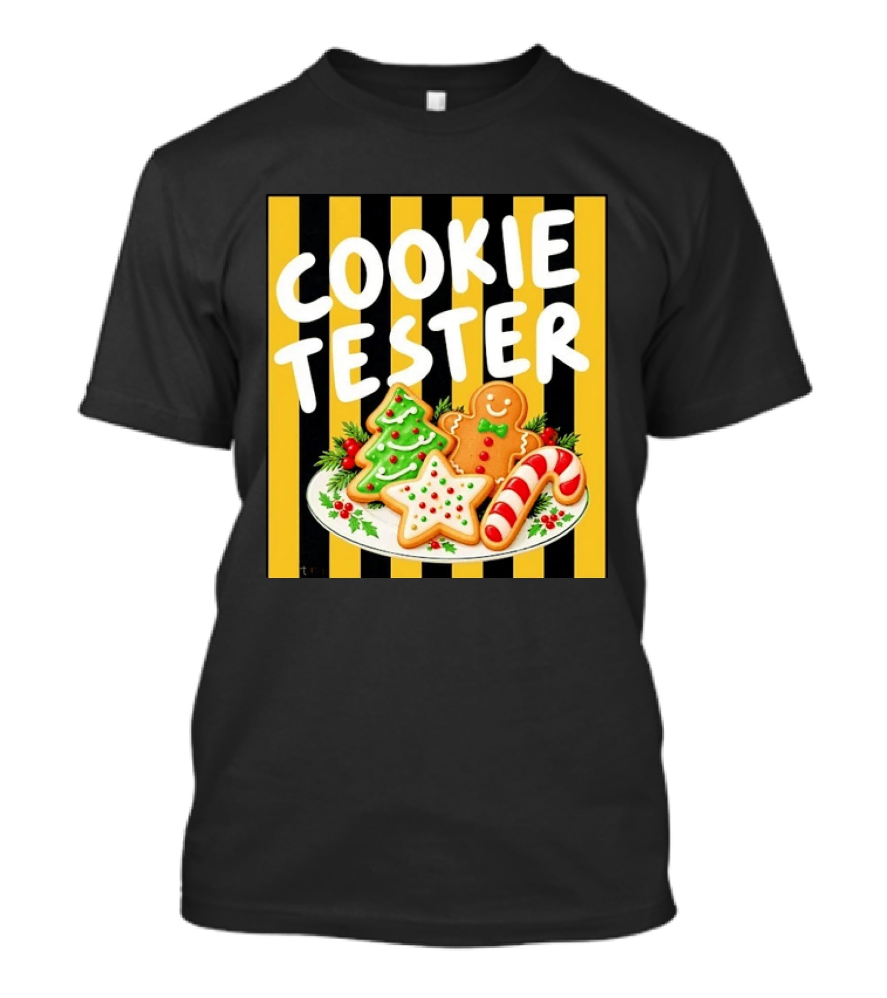 Cookie Tester Christmas Holiday Treats Gingerbread Man T-Shirt