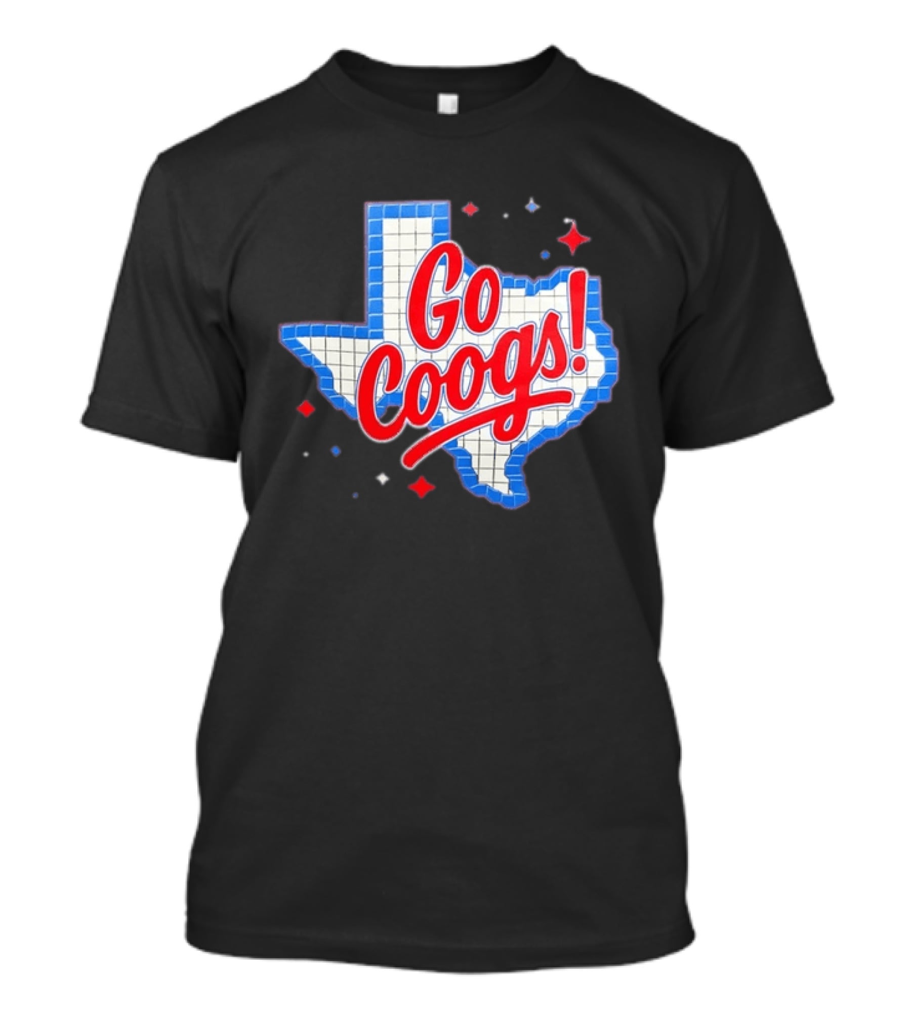 Go Coogs Houston Cougars Texas State Map T-Shirt