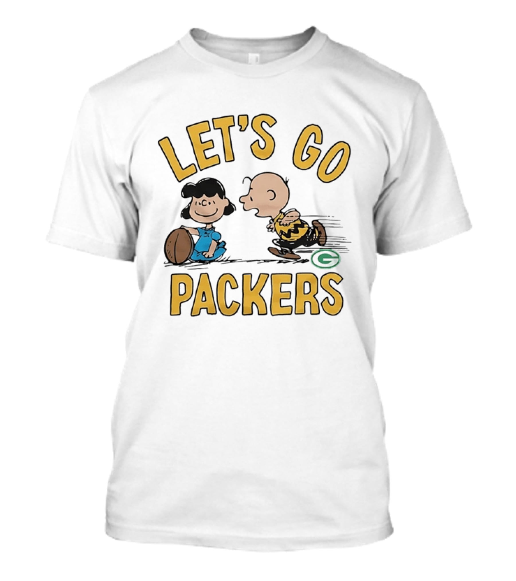 Charlie Brown And Lucy Let’s Go Green Bay Packers T-Shirt