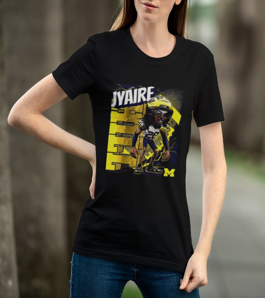 Jyaire Hill Michigan Wolverines Football Player Caricature T-Shirt