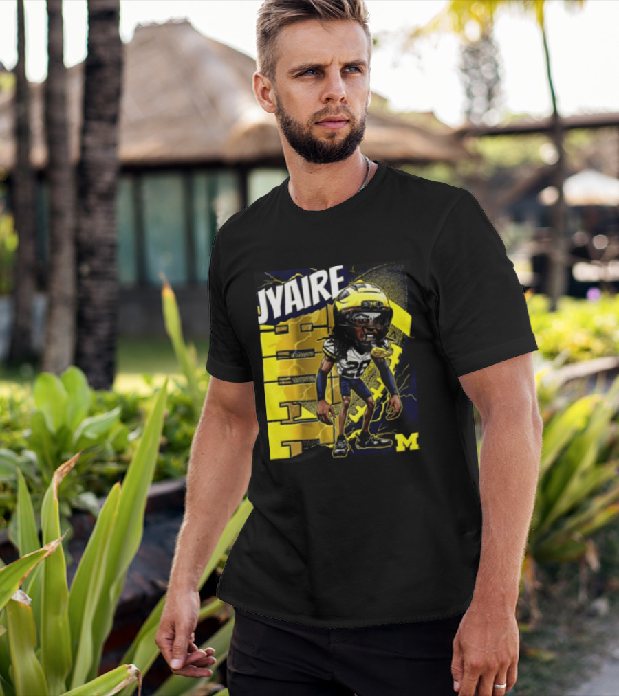 Jyaire Hill Michigan Wolverines Football Player Caricature T-Shirt