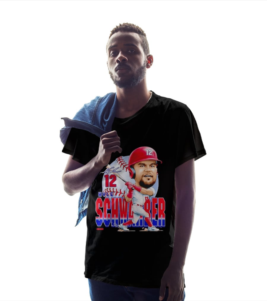 Kyle Schwarber 12 Philadelphia Phillies Caricature T-Shirt